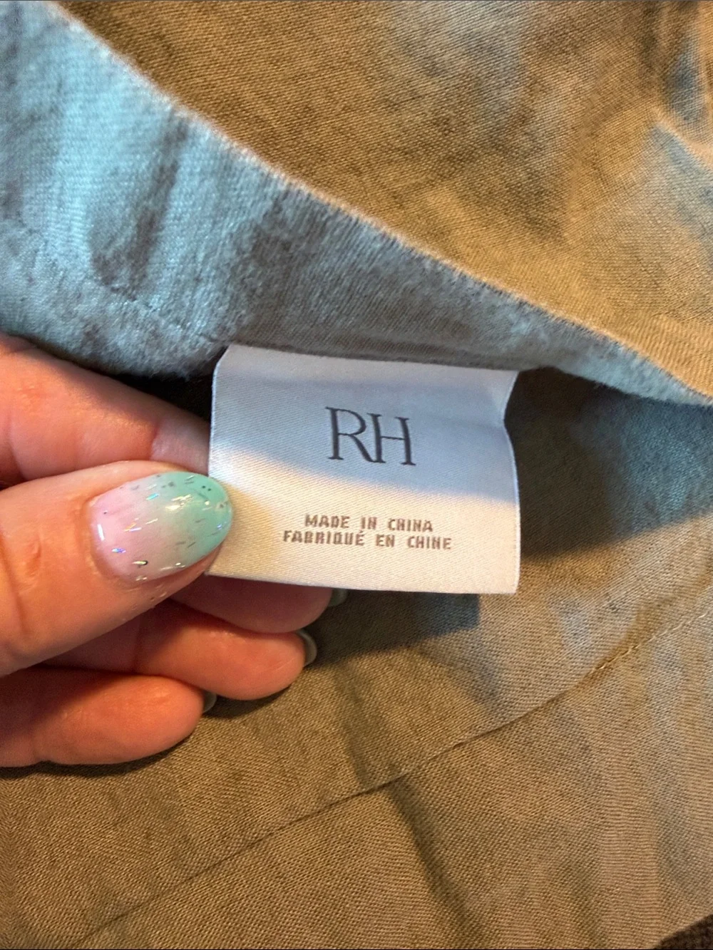 Restoration Hardware Linen Duvet Cover in Graphite